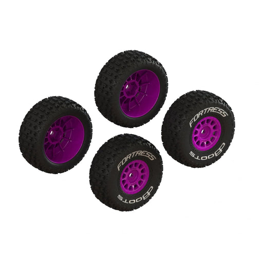 ARA-1570 dBoots 'FORTRESS' Glued Tire Set, Purple (2 Pairs)