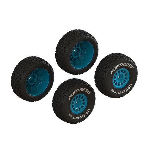 ARA-1571 dBoots 'FORTRESS' Glued Tire Set, Blue (2 Pairs)