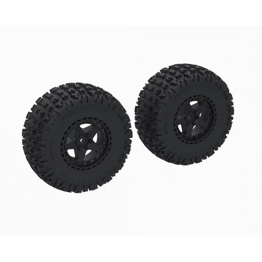 ARA-1616 DBOOTS 'FORTRESS SC' Tire Set Glued, Black (2)