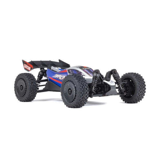 ARA2106T1 TYPHON GROM MEGA 380 Brushed 4X4 Small Scale Buggy RTR with Battery & Charger, Blue/Silver  (FOR EXTRA BATTERY ORDER SPMX142S30H2) (FOR A EXTRA BATTERY PLEASE ORDER SPMX142S30H2)