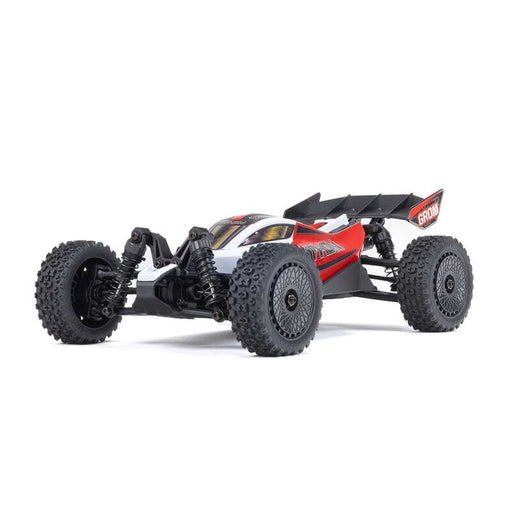 ARA2106T2 TYPHON GROM MEGA 380 Brushed 4X4 Small Scale Buggy RTR with Battery & Charger, Red/White (FOR A EXTRA BATTERY PLEASE ORDER SPMX142S30H2)