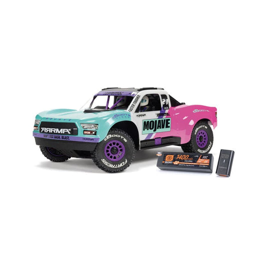 ARA2304ST1 MOJAVE GROM 223S BLX Brushless 4X4 Small Scale Desert Truck RTR with Battery & Charger, Teal ** (FOR A EXTRA BATTERY PLEASE ORDER SPMX142S30H2)