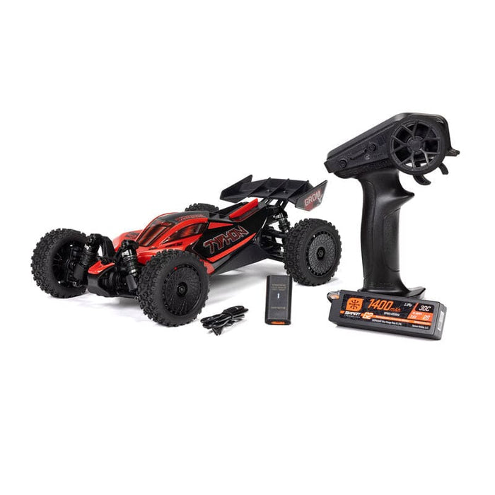 ARA2306ST1 TYPHON GROM 223S BLX Brushless 4X4 Small Scale Buggy RTR with Battery & Charger, Red ** (FOR A EXTRA BATTERY PLEASE ORDER SPMX142S30H2)