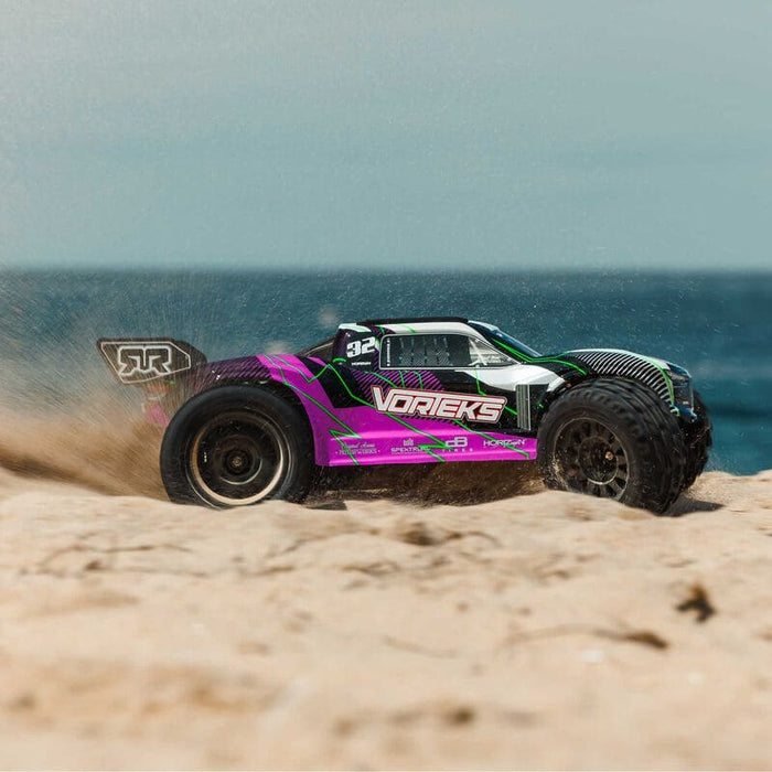 ARA3205ST2 1/10 VORTEKS MEGA 550 2WD Stadium Truck RTR with Battery & Charger, Purple **FOR LONG RUN TIME BATTERY ORDER part # SPMX52S30H3