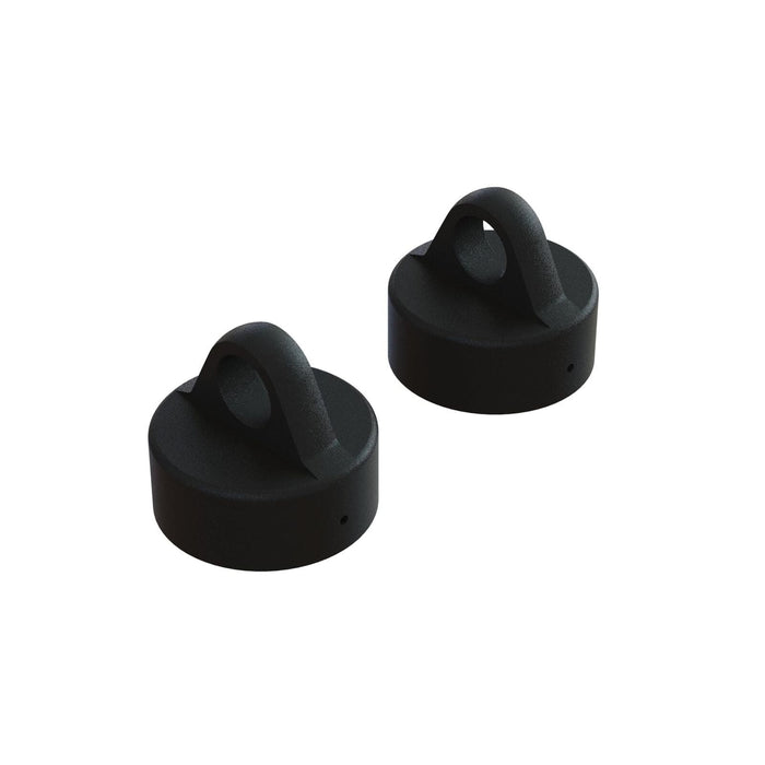 ARA330768 Aluminum Shock Cap, Black (2)