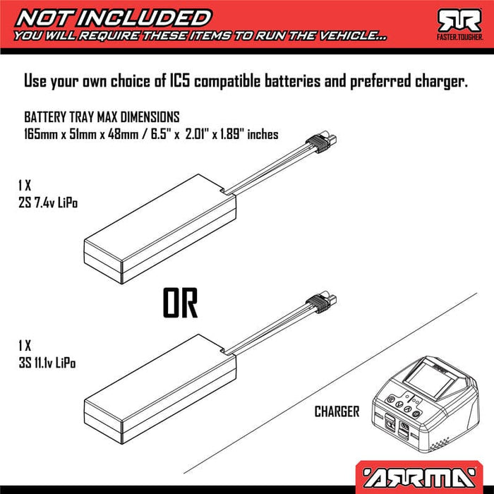 ARA4303V4T2 1/10 SENTON 223S BLX Brushless 4X4 Short Course Truck RTR with DSC, Red *YOU will need this to run this truck # SPMX-1034