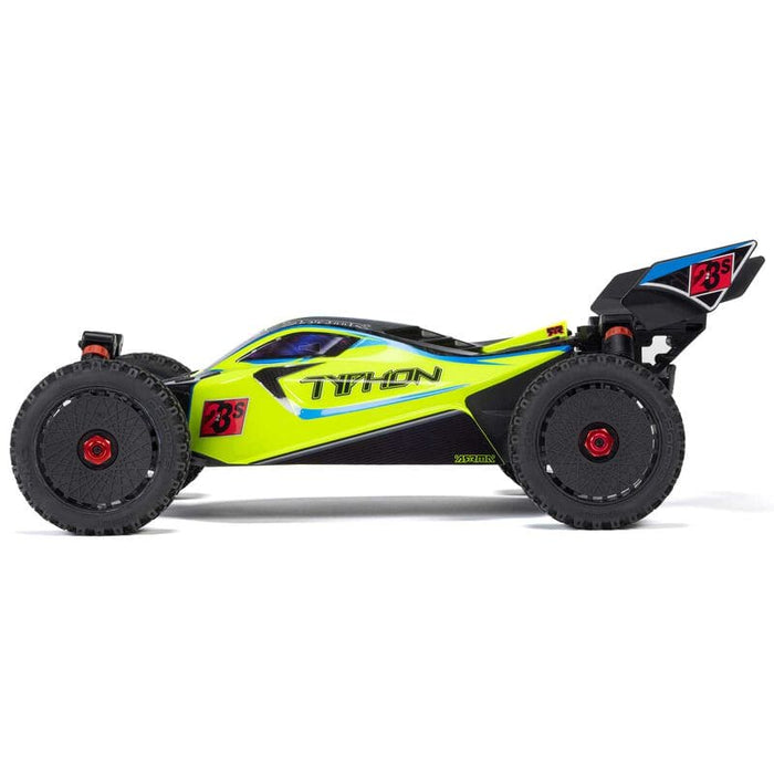 ARA4306V4T2 1/8 TYPHON 223S BLX Brushless 4X4 Buggy RTR with DSC, Yellow