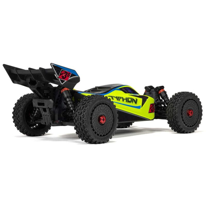 ARA4306V4T2 1/8 TYPHON 223S BLX Brushless 4X4 Buggy RTR with DSC, Yellow