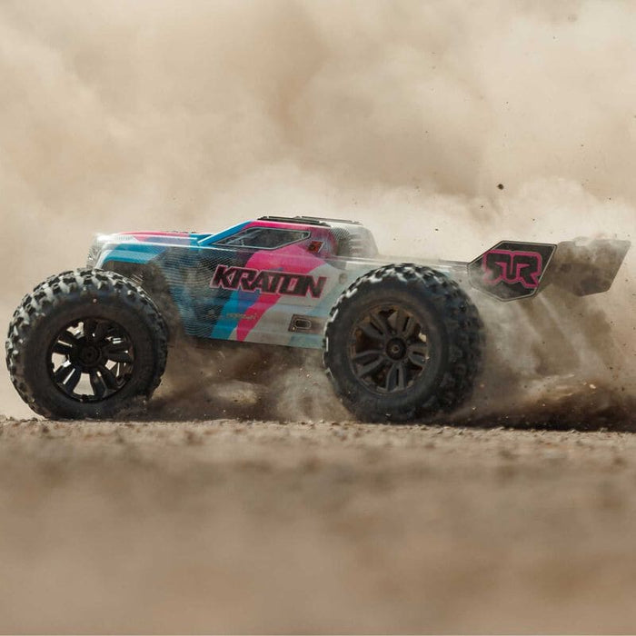 ARA8608V6T2 1/8 KRATON 6S V6 4X4 BLX Brushless Speed Monster Truck RTR, Blue/Pink *YOU will need this to run this truck # SPMXPSS600