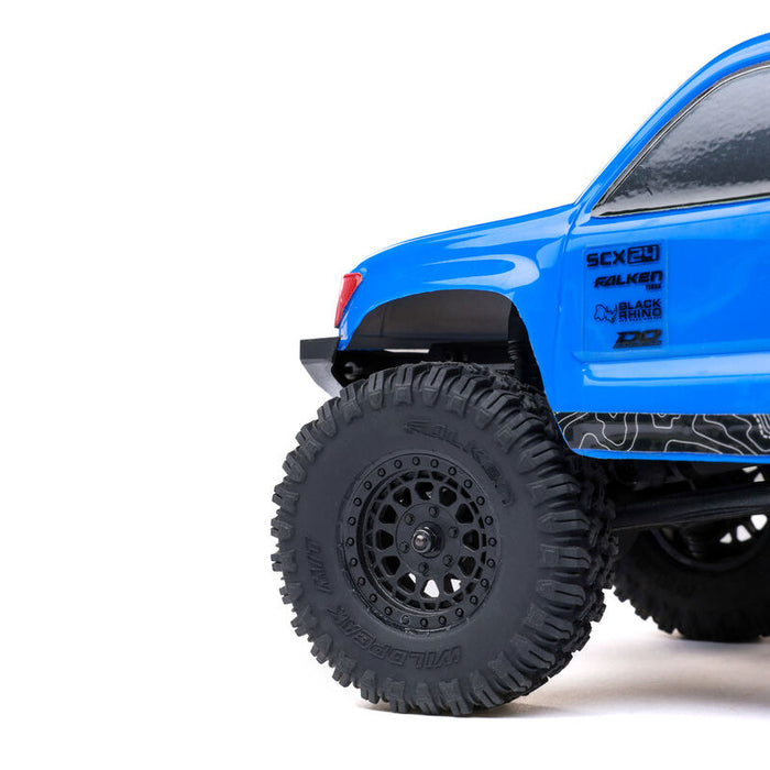 AXI-1219T2 1/24 SCX24 Base Camp 4WD Rock Crawler Brushed RTR with Battery & Charger, Blue