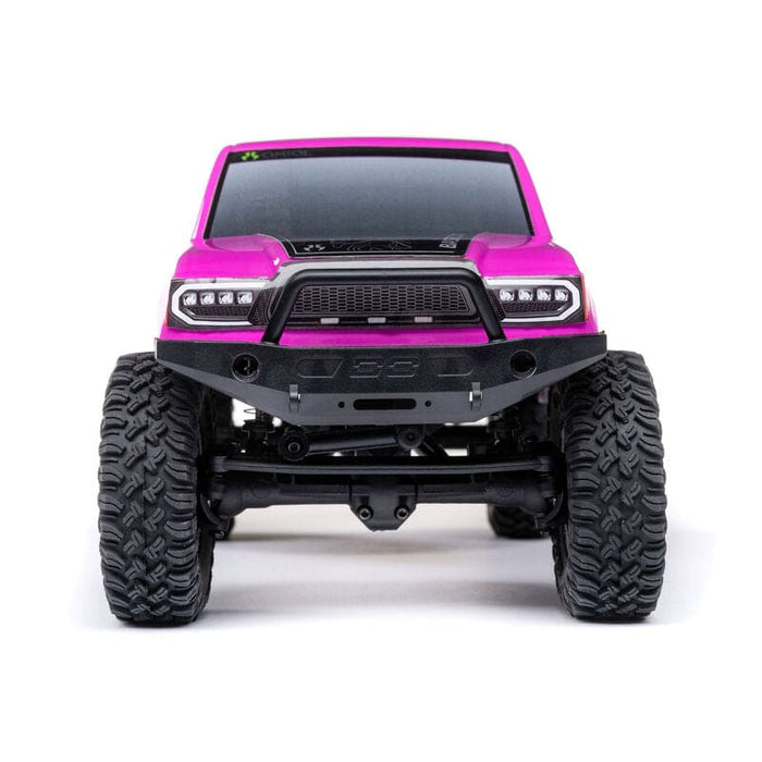 AXI-1219T3 1/24 SCX24 Base Camp 4WD Rock Crawler Brushed RTR with Battery & Charger, Pink