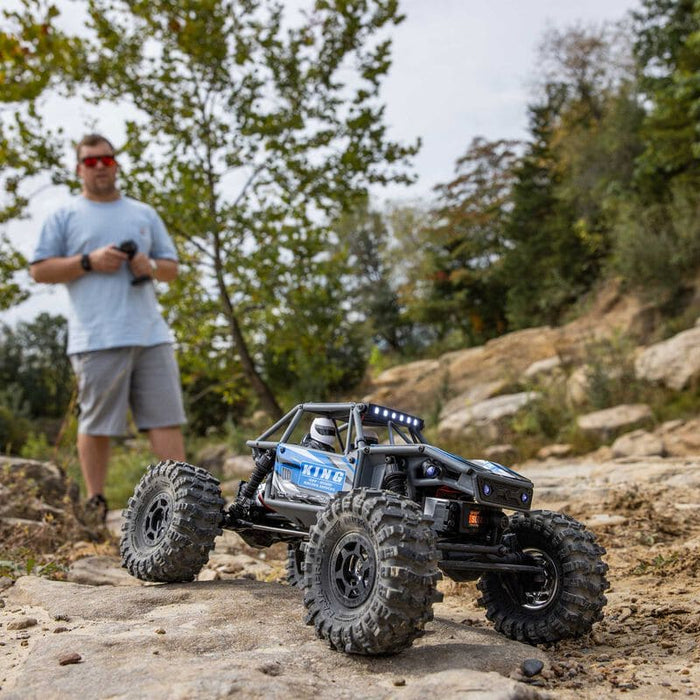 AXI-1750T1 1/18 UTB18 Capra 4WS 4WD Trail Buggy RTR with Battery & Charger, Blue **And For extra battery ORDER # SPMX652SH2