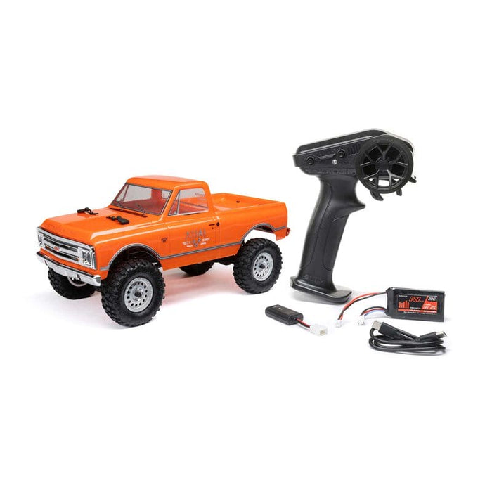 AXI00001V2T3 1/24 SCX24 1967 Chevrolet C10 4WD Brushed Truck RTR, Orange