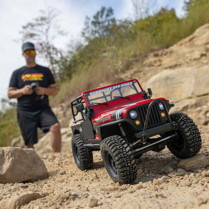 AXI03008T1 1/10 SCX10 III Jeep CJ-7 4WD Brushed RTR, Red ***You will need to order this # SPMX-1031 to run this truck***