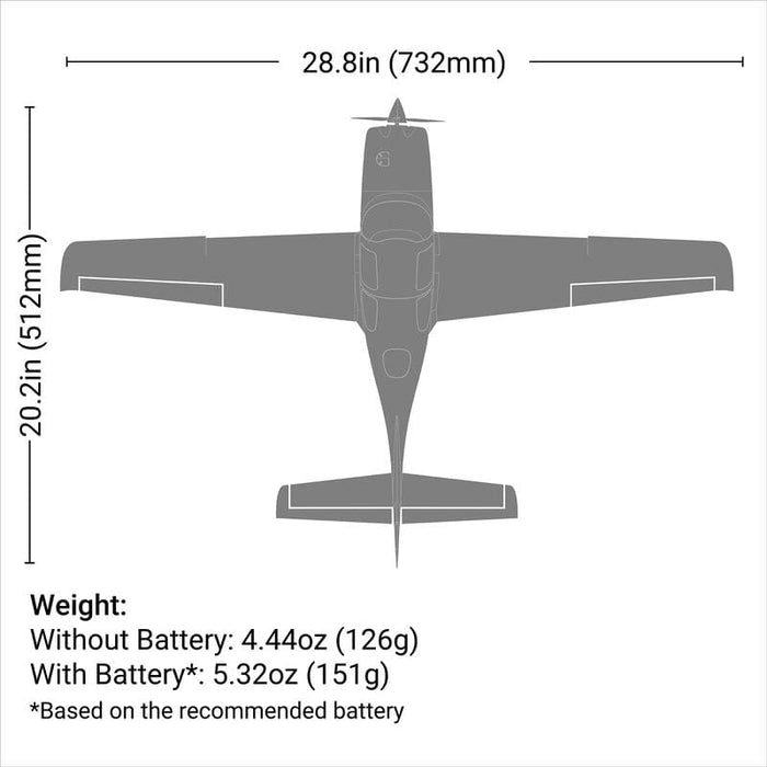 EFLU15950 UMX Cirrus SR22T BNF Basic with AS3X and SAFE Select