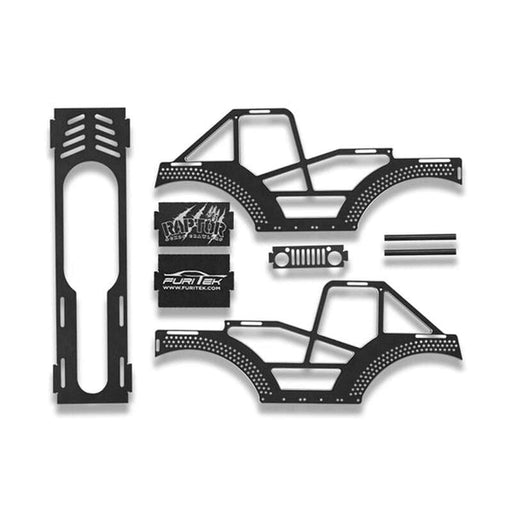 FRU2110 Raptor Aluminum Frame Kit, Black: SCX24