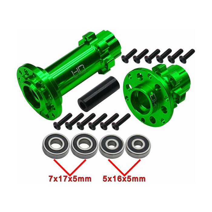 HRALPC10H05 CNC Aluminum Hub Set Green: Losi Promoto-MX