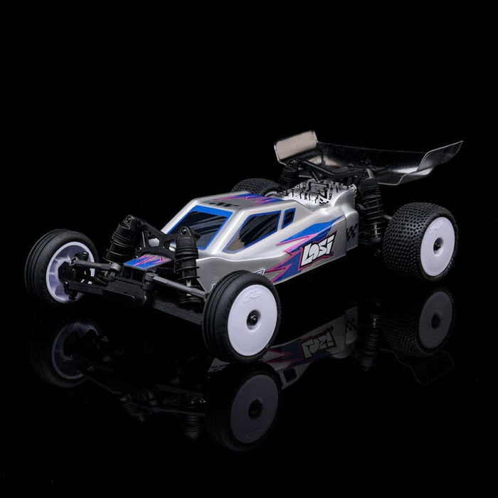 LOS00007T2 1/24 Micro-B 2WD Buggy RTR, Silver(FOR A EXTRA BATTERY PLEASE ORDER SPMX-1090)