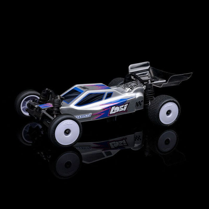 LOS00007T2 1/24 Micro-B 2WD Buggy RTR, Silver(FOR A EXTRA BATTERY PLEASE ORDER SPMX-1090)