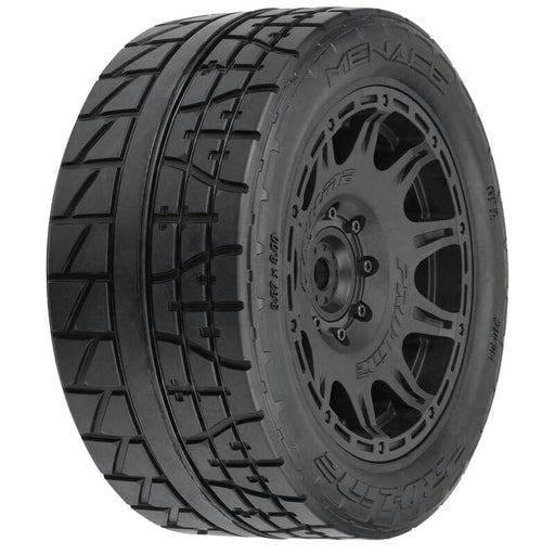 PRO1020511 1/6 Menace HP BELTED F/R 5.7? Tires MTD 24mm Black Raid 8x48 Hex (2)