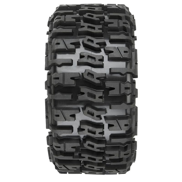 PRO1024010 1/6 Trencher F/R 5.7? Tires Mounted 24mm Black Raid 8x48 Hex (2)