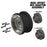 PRO282600 1/6 Black Rhino Armory Alum 2.9" Dual Offset SCX6 Wheels (2) Gunmetal