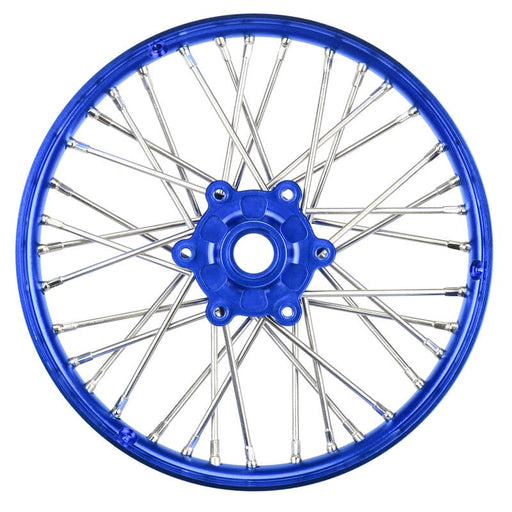 PRO283600T1 1/4 Pro-Spec Aluminum V2 Bead Front Wheel Blue/Blue (1): Promoto-MX