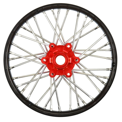 PRO283600T2 1/4 Pro-Spec Aluminum V2 Bead Front Wheel Black/Red (1): Promoto-MX