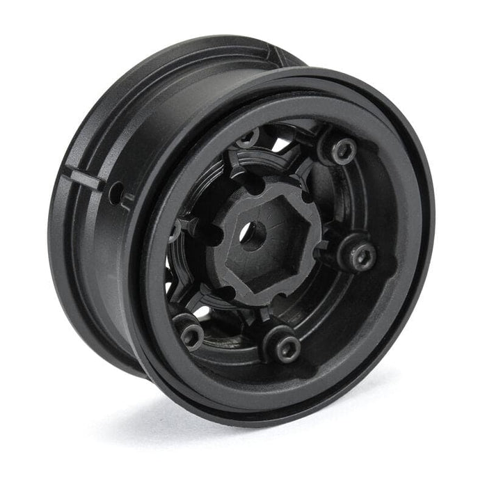 PRO284200 1/10 Holcomb F/R 1.55" 12mm Crawler Bead-Loc Wheels (2) Black