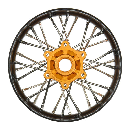 PRO284800T3 1/4 Pro-Spec Aluminum V2 Bead Rear Wheel Black/Gold (1): Promoto-SM