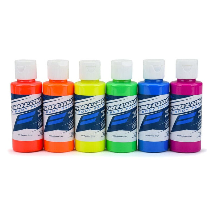 PRO632303 Pro-Line RC Body Paint Fluorescent Color Set (6 Pack)