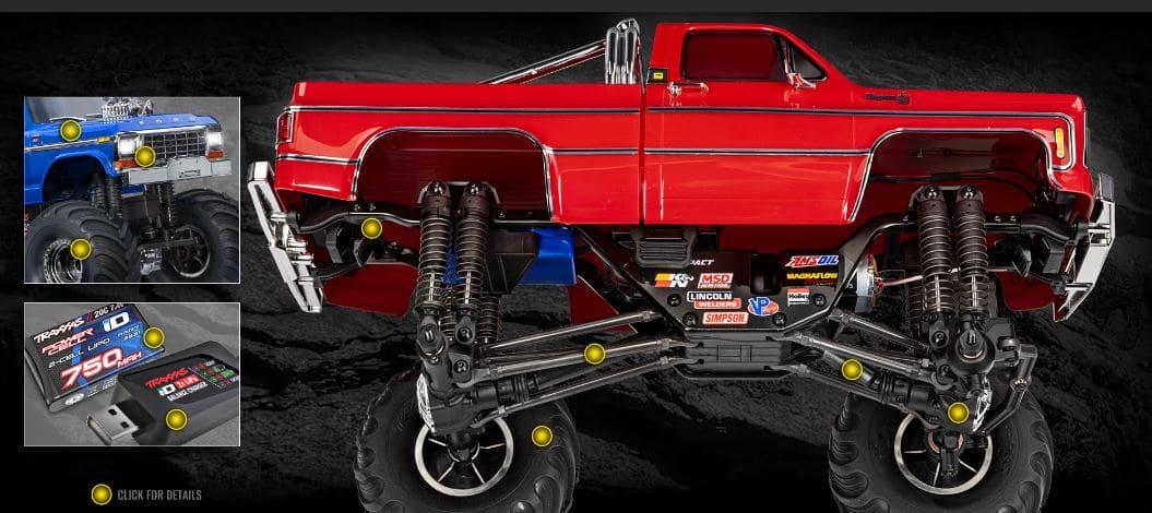 TRA98064-1RED Traxxas TRX-4MT K10 Monster Truck - Red (Sold Separately extra battery please ORDER #TRA2821)