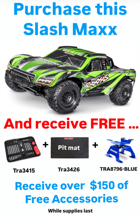 TRA102076-4GREEN Traxxas Maxx Slash 1/8 4WD Brushless Short Course Truck  ***Recommended Battery and Charger Completer Pack part # TRA2990 TO RUN THIS TRUCK***If you do order from this BOXING WEEK sale ALL sales are final sale .