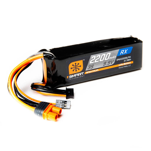 SPMX22003SLFRX 9.9V 2200mAh 3S Smart LiFe ECU Battery Pack: Universal Receiver, IC3