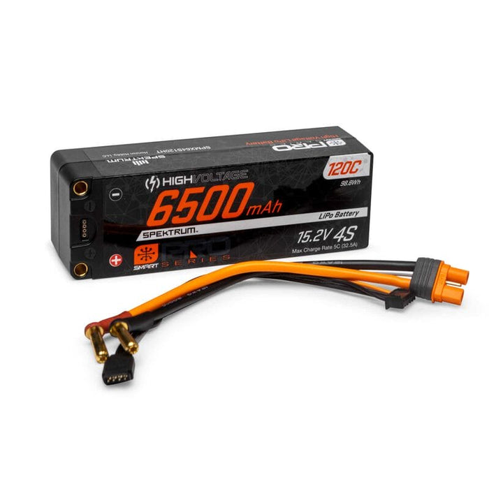 SPMX64S120HT 15.2V 6500mAh 4S 120C Smart Pro Race Hardcase HV-LiPo Battery: Tubes, 5mm