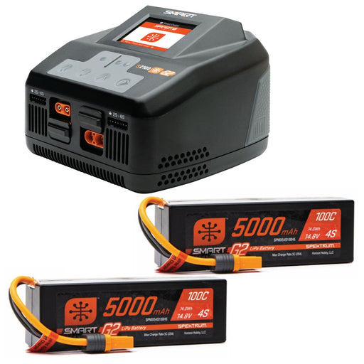 SPMXPSS850 Smart Powerstage 8S Surface Bundle: (2) G2 5000mAh 4S LiPo IC5 & S2100 Charger