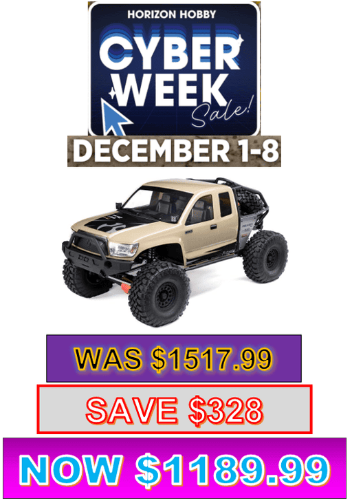 AXI05001T2 1/6 SCX6 Trail Honcho 4WD RTR, Sand YOU will need this part #SPMXPSS300 ***If you do order from this CYBER week sale ALL sales are final sale .   to run this truck