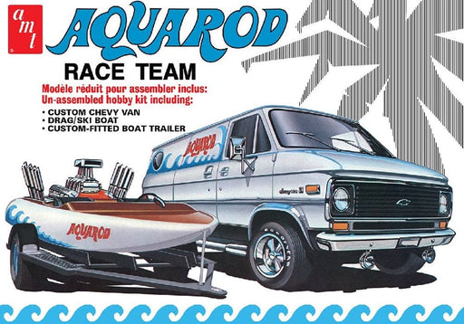 AMT1338/06 AMT 1/25 Aqua Rod Race Team 1975 Chevy Van, Race Boat & Trailer