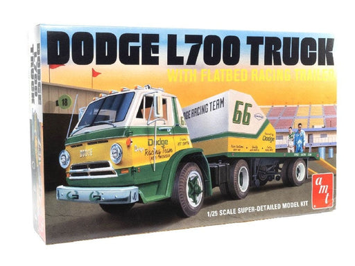 AMT1368/12 AMT 1/25 1966 Dodge L700 Truck w/ Flatbed Racing Trailer