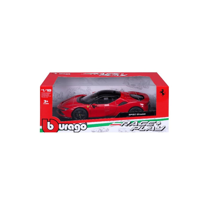 BUR18-16015 Bburago 1/18 R&P Ferrari SF90 Stradale (Red)