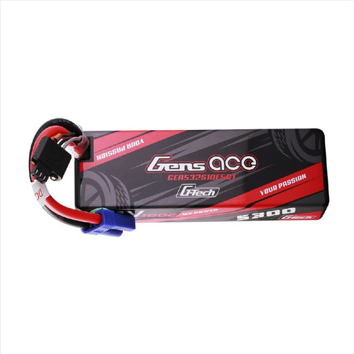 GEA532S10E5GT Gens Ace G-Tech 5300mAh 2S 7.4V 100C HardCase Lipo w/ EC5 Plug