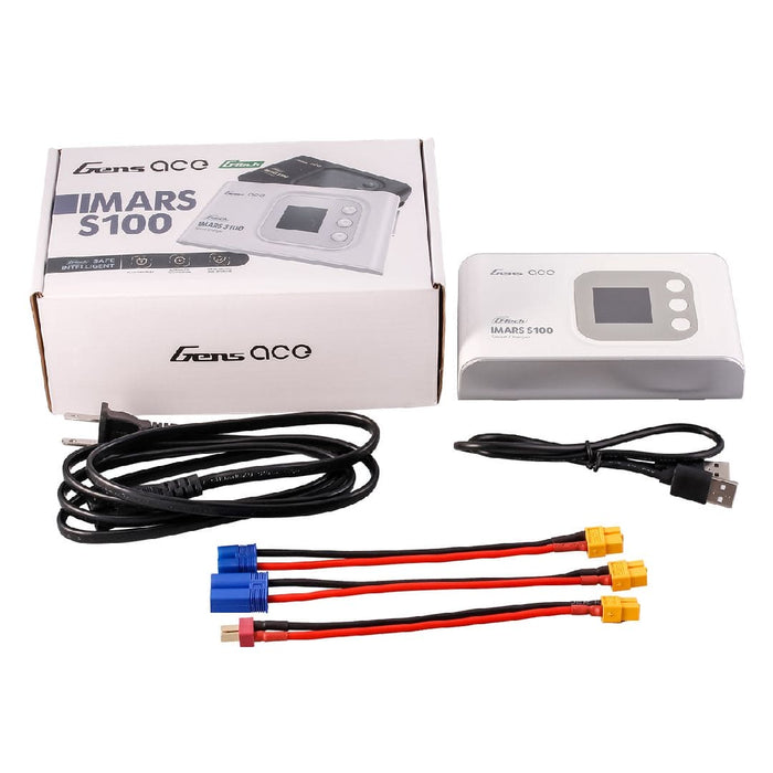 GEAS100-UW Gens Ace IMARS S100 G-Tech AC/DC 10A x 1 Battery Charger- White