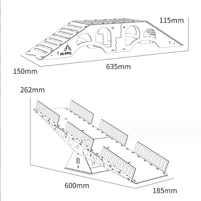 HDTTL01005 Hobby Details 1/24 and 1/18 Crawler Track - Bridge