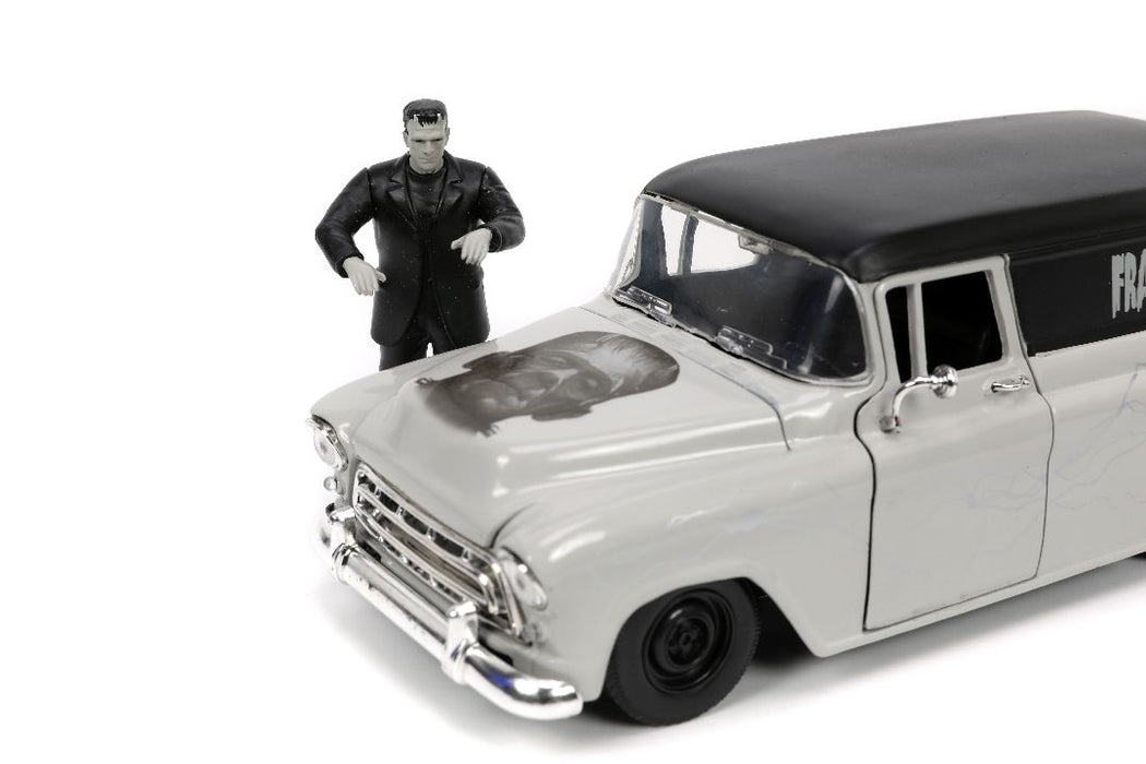 JAD32191 Jada 1/24 "Hollywood Rides" Frankenstein 1957 Chevy Sububan with Frankenstein