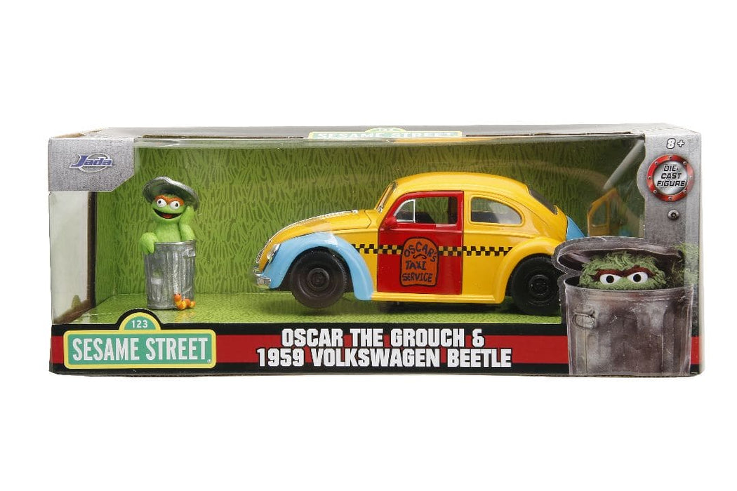 JAD32801 Jada 1/24 "Hollywood Rides" Sesame Street 1959 VW Beetle with Oscar