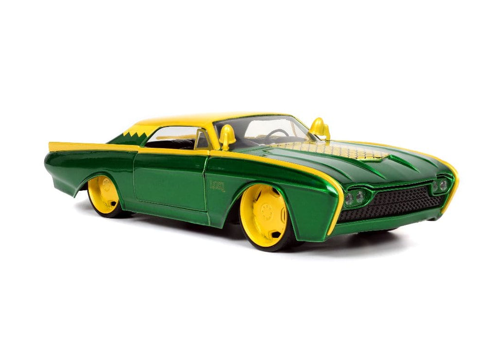 JAD33357 Jada 1/24 "Hollywood Rides" Marvel 1963 Ford Thunderbird with LOKI