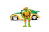 JAD33741 Jada 1/24 "Hollywood Rides" Teenage Mutant Ninja Turtles - 1959 VW Beetle with Michelangelo