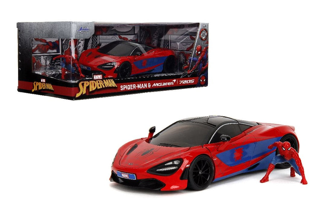 JAD35764 Jada 1/24 "Hollywood Rides" - Marvel McLaren 720S w/ Spider-Man