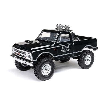 AXI00001V2T4 1/24 SCX24 1967 Chevrolet C10 4WD Brushed Truck RTR, Black