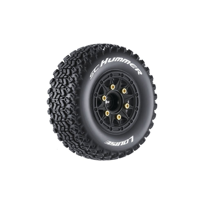 LOULT3224SB Louise R/C SC-Hummer 2.2/3.0" - 12,14,17mm Rem Hex Blk Whls (2)